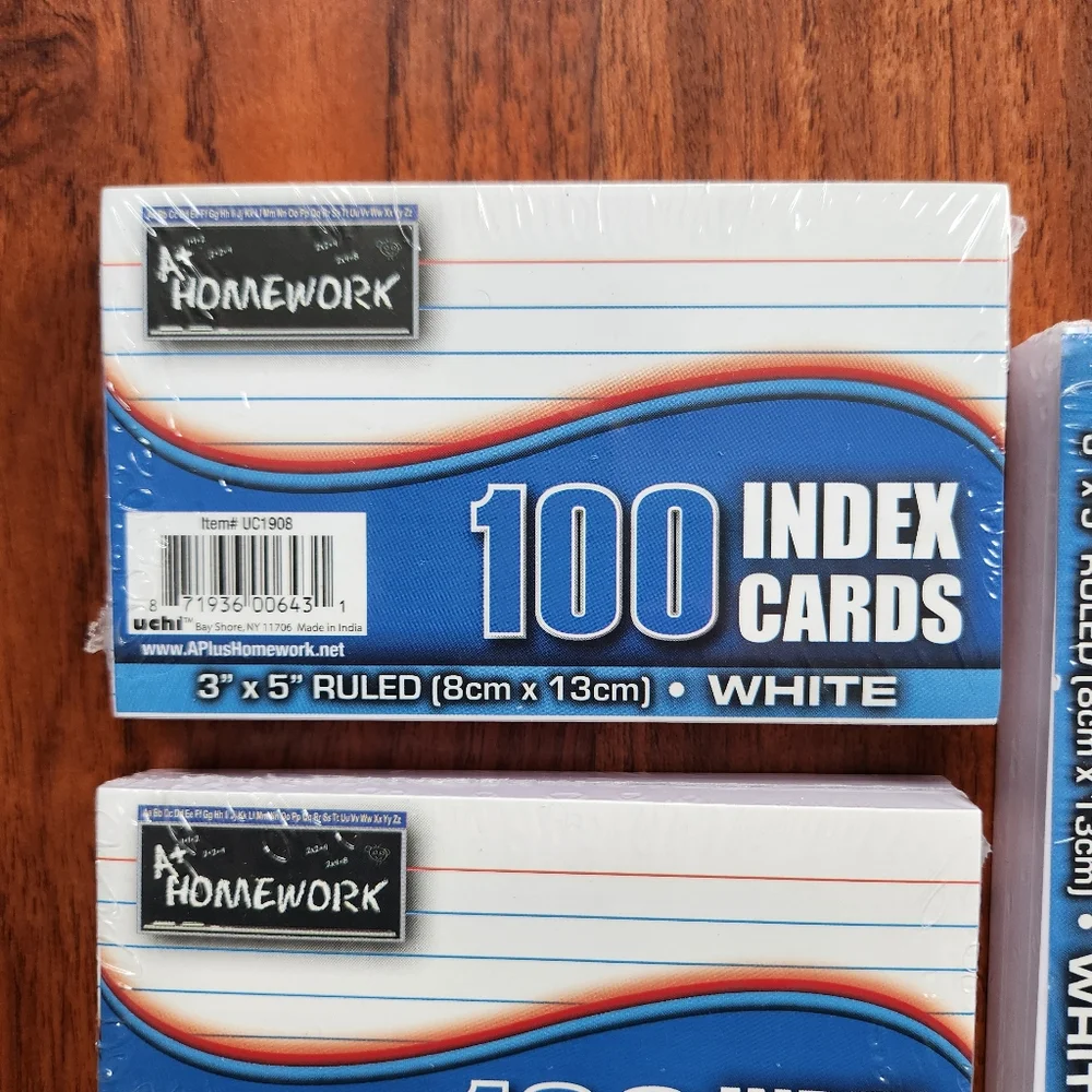 NEW 3x Index card school supplies bundle 3